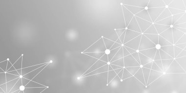 Soyut fütüristik kripto blockchain. Beyaz noktalar ve üçgen şekiller. Modern dijital teknoloji kavramı doku başlık sayfası veya web tasarımı için