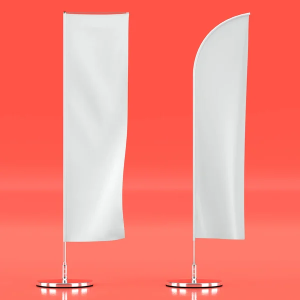 3d ilustração renderização de um mockup bandeira de publicidade em uma cor — Fotografia de Stock