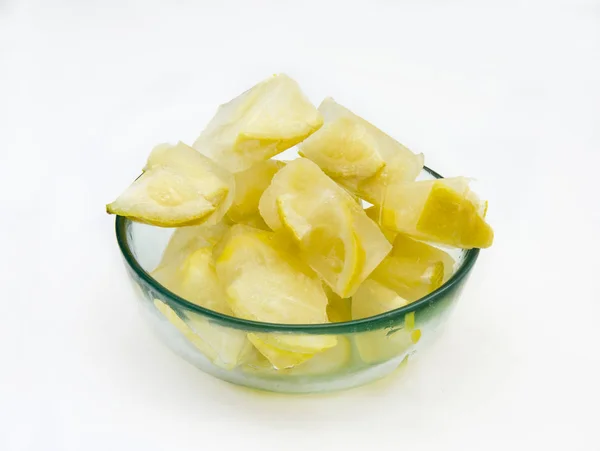 Cubos Gelo Com Limões Congelados — Fotografia de Stock