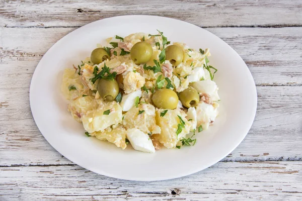 Potato Salad Egg Mayonnaise Sauce — Stock Photo, Image