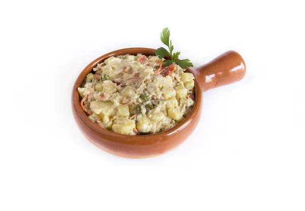 Salada Russa Comida Típica Espanha — Fotografia de Stock