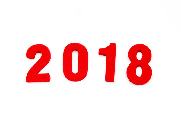 Número 2018 Fundo Branco — Fotografia de Stock