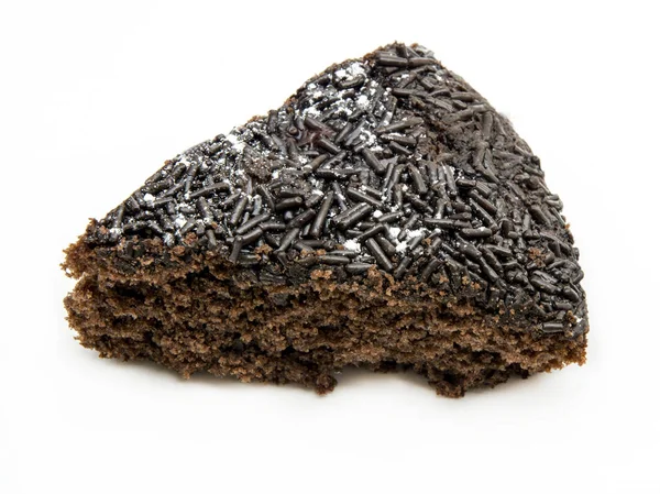 Шоколадный Торт Подается Тарелке — стоковое фото