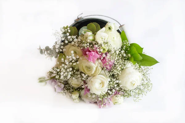 Boeket Van Gevarieerde Bloemen Verschillende Kleuren — Stockfoto