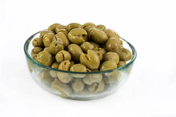 Green Olives Served Bowl — Stock Photo, Image