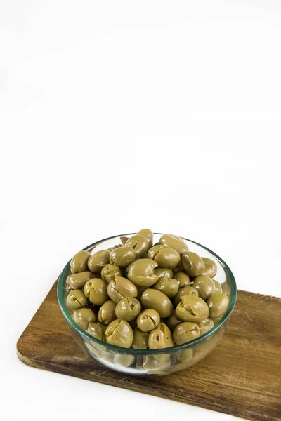 Green Olives Served Bowl — Stock Photo, Image