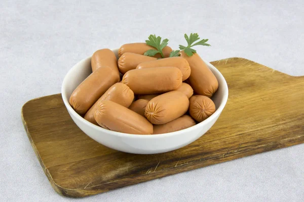 Raw Aperture Sausages Served Bowl Royalty Free Stock Photos
