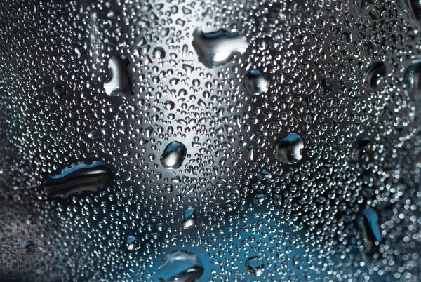 Νερό Πέφτει Μετά Βροχή Στο Παράθυρο Του Αυτοκινήτου — Φωτογραφία Αρχείου