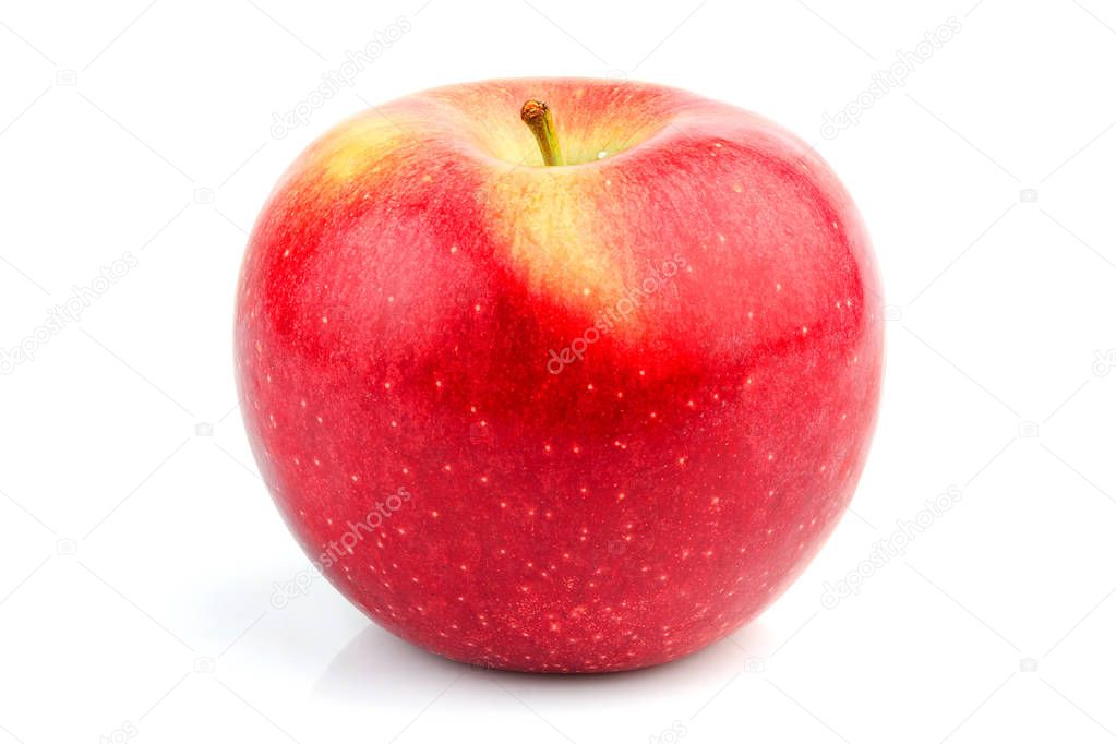 Sweet apple Florina isolated on white background.