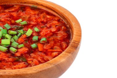 Rusya, ucrainian geleneksel kırmızı çorba - borsch.