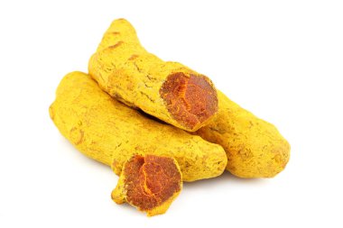 Zerdeçal kökleri izole.