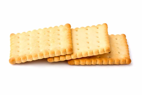 Cracker-Kekse isoliert. — Stockfoto