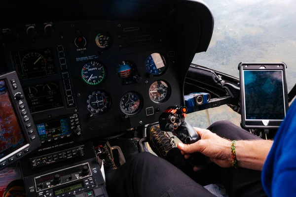 Tiro Recortado Painel Piloto Aeronave — Fotografia de Stock