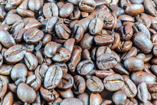 Roasted Coffee Beans Close Background Coffee Beans Stock Image