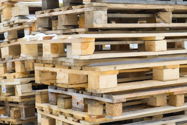 Fából Készült Raklapok Egy Kupacban Találhatók — Stock Fotó