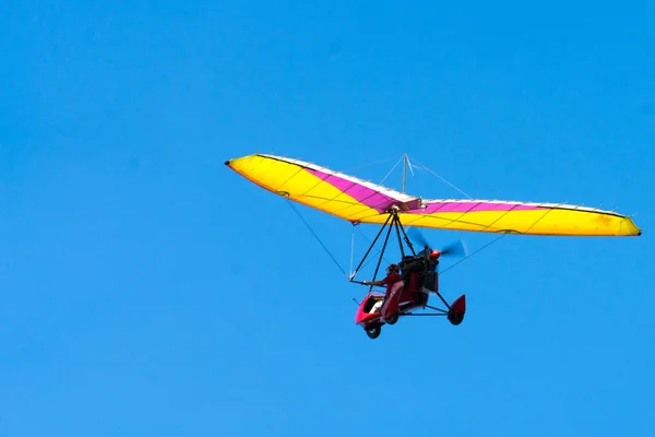 Glider Alto Céu Glider Fundo Azul Céu — Fotografia de Stock