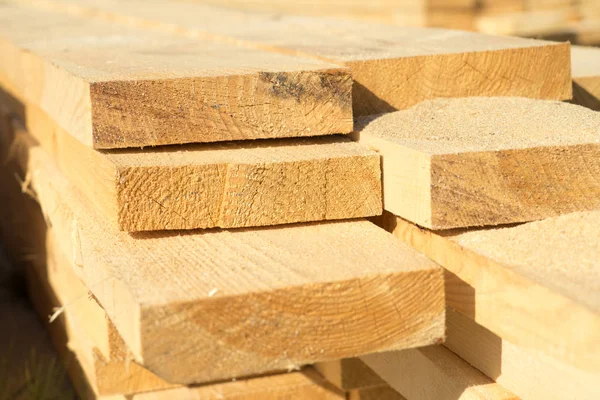 Drewno Budowy Materiał Budowlany Jest Przygotowany Budowy — Zdjęcie stockowe