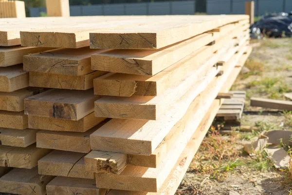 Holz Für Den Bau Das Baumaterial Ist Für Den Bau — Stockfoto