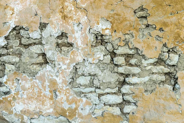 Parede Velha Com Gesso Caído Lugar Para Seu Texto — Fotografia de Stock