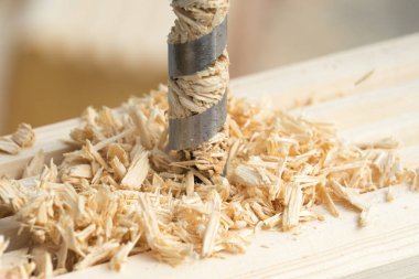 Ahşap delme adam. Metniniz için yer..