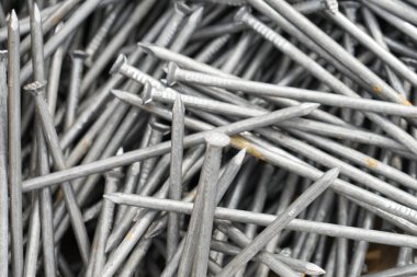 İnşaat çivi. Arka plan. Metniniz için yer..