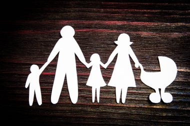 bir kağıt zincir aile yalnızlık veya bir rüya Dünya sembolize