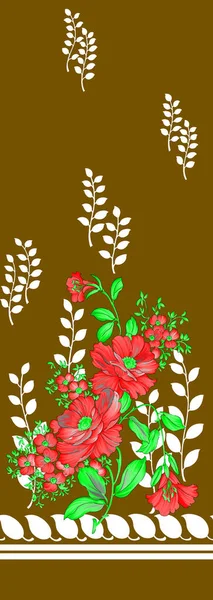 Kwiat Abstrakcyjny Tekstury Tło Tkanina Wzór Tkaniny Dla Indyjskiego Saree — Zdjęcie stockowe