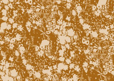 Bahar çiçekleri ve yapraklarıyla kusursuz desen. El çizimi arka plan. Duvar kağıdı ya da kumaş için çiçek deseni. Çiçek gülü. Botanik Döşemesi.