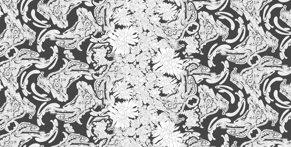 Дивовижний Тканинний Абстрактний Фон Букет Квітів Напівтону Квіткова Ілюстрація Ботанічна — стокове фото