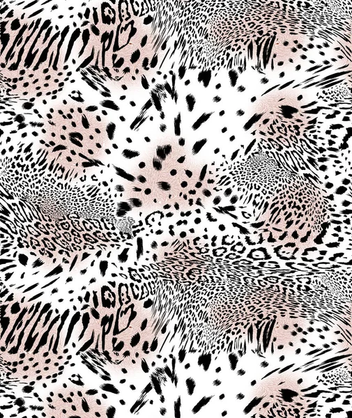 Seamless Hand Drawn Abstract Watercolor Leopard Cheetah Skin Vector Pattern Tie Dye Gradient Background