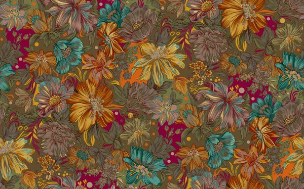 Çiçeksiz desen, doku etkisi. Hint süsü. Vektör dekoratif çiçekler ve Paisley. Etnik tarzda. Tasarım. Modern, moda.