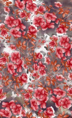 Çiçeksiz desen, doku etkisi. Hint süsü. Vektör dekoratif çiçekler ve Paisley. Etnik tarzda. Tasarım. Modern, moda.