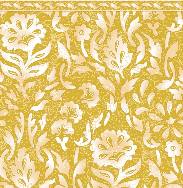 Floral Nahtlose Muster Textur Effekt Indisches Ornament Vector Dekorative Blumen — Stockfoto
