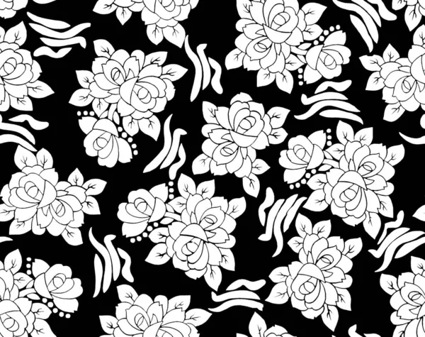 Flower Design Fashion Exotic Leaves Flowers Neon Light Seamless Pattern — Stock Photo, Image