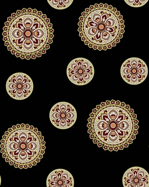 Ornamenatl Paisley Zökkenőmentes Minta Textúra Hatás Indiai Dísz Dekoratív Virágok — Stock Fotó