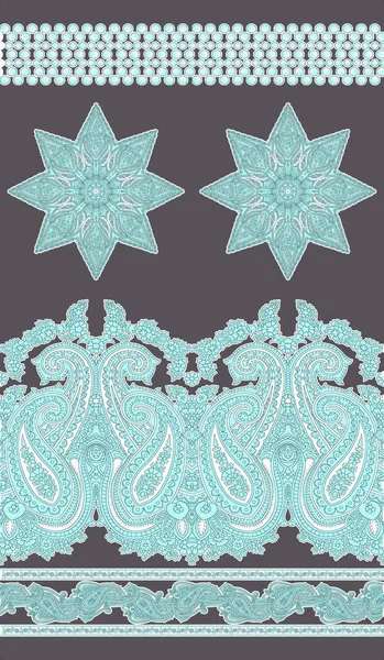 Gestreept Patroon Geïnspireerd Door Azteekse Kunst Azuurblauwe Tinten Etnische Textuur — Stockfoto