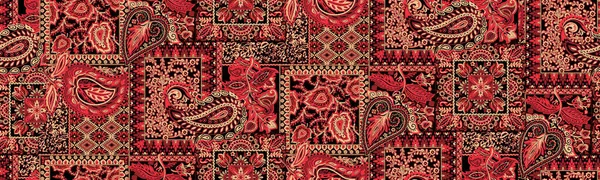 Ornamenatl Paisley Padrão Sem Costura Efeito Textura Ornamento Indiano Flores Imagem De Stock