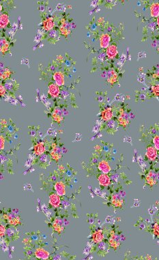 Çiçeksiz desen, doku etkisi. Hint süsü. Vektör dekoratif çiçekler ve Paisley. Etnik tarzda. Tasarım. Modern, moda.