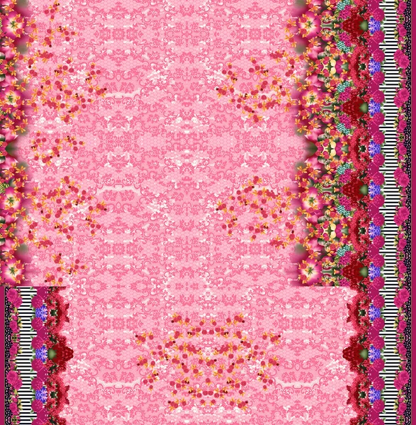 Foto Blume Farbe Muster Bild Digital Bunt Grafiken Niedlich Illustration — Stockfoto