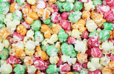 Coloful Popcorn Yukarıdan Fotoğraflandı