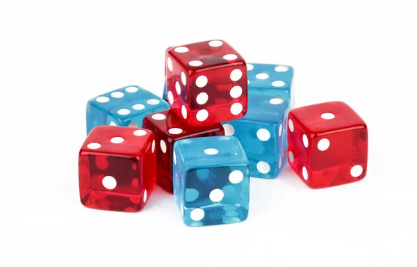 Pile Blue Dice Cutout — Stock Photo, Image