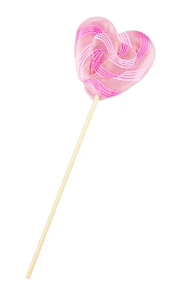 Herzförmiger Bonbon Lollypop — Stockfoto