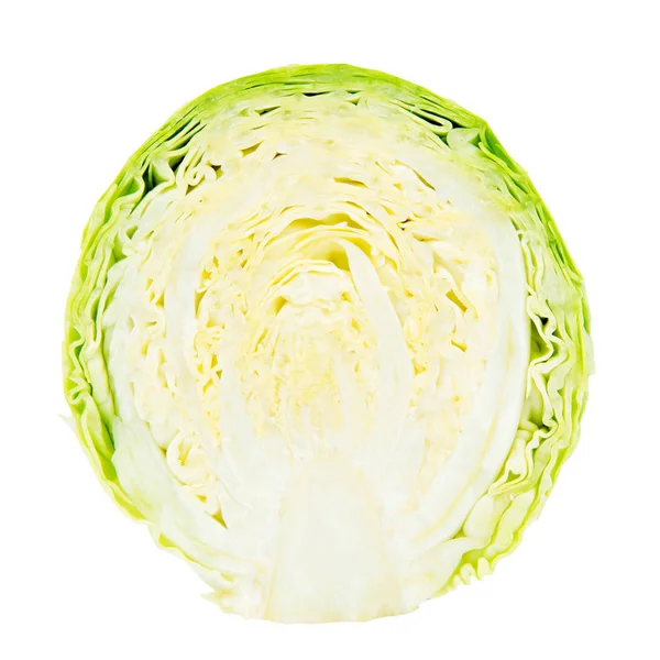 Cutout of halved Green Cabbage — стоковое фото