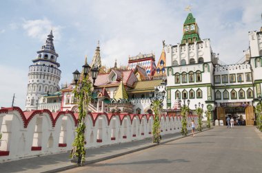 Izmailovsky Kremlin. Izmailovo Kremlin en renkli ve ilginç şehir tarihi yerler, Moskova, Rusya biridir