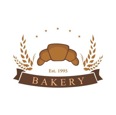 Ekmek ve Logo, işaret, şablon, amblem, düz vektör tasarımı