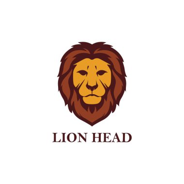 Kızgın aslan Logo, işareti, vektör tasarım çizim kafa