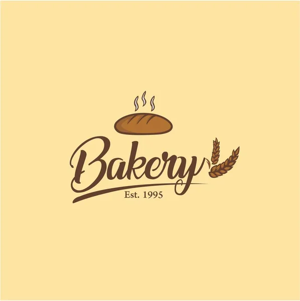 Bäckerei Und Logo Schild Schablone Emblem Flaches Vektordesign — Stockvektor