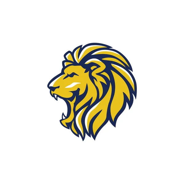 Kızgın aslan Logo, işareti, vektör tasarım çizim kafa
