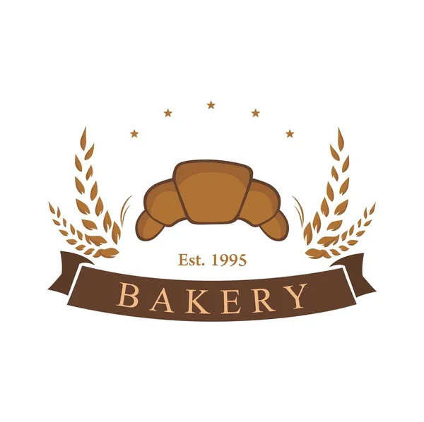 Piekarnia Deser Logo Znak Szablon Godło Płaskie Wektor Wzór — Wektor stockowy