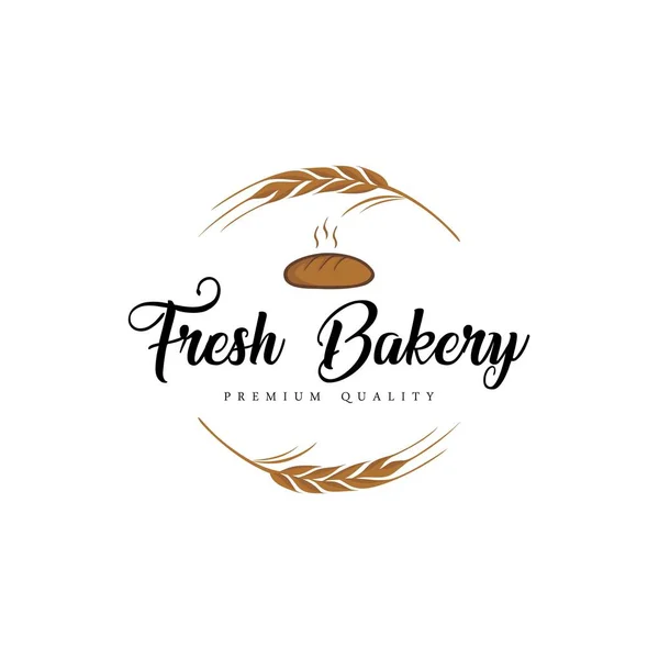 Bakkerij Dessert Logo Teken Sjabloon Embleem Platte Vector Design — Stockvector